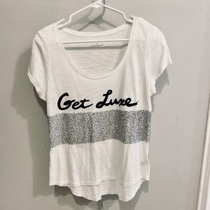 EXPRESS white graphic tee